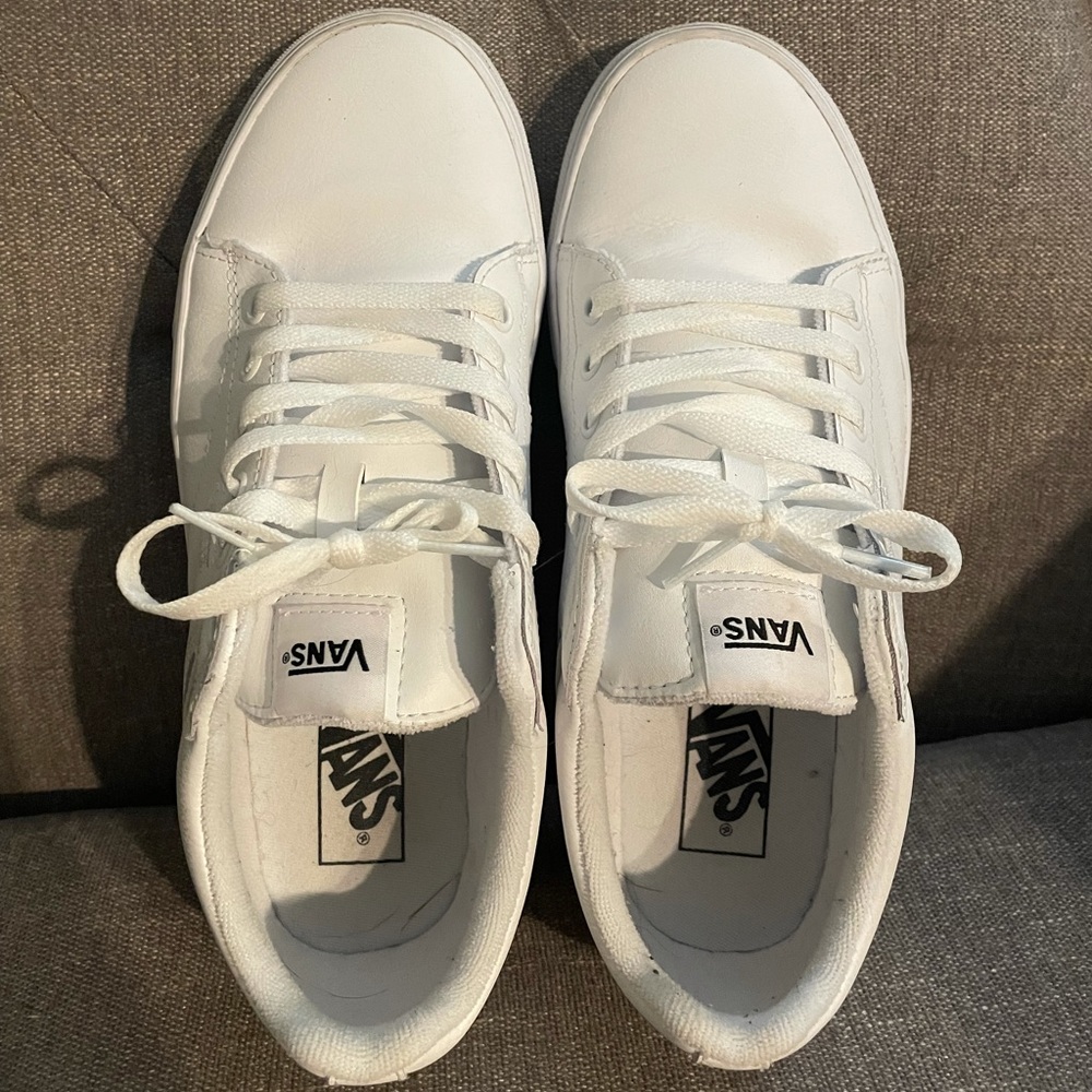 White platform old skool vans